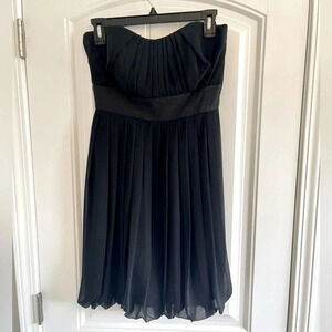 White House Black Market Strapless Black Dress